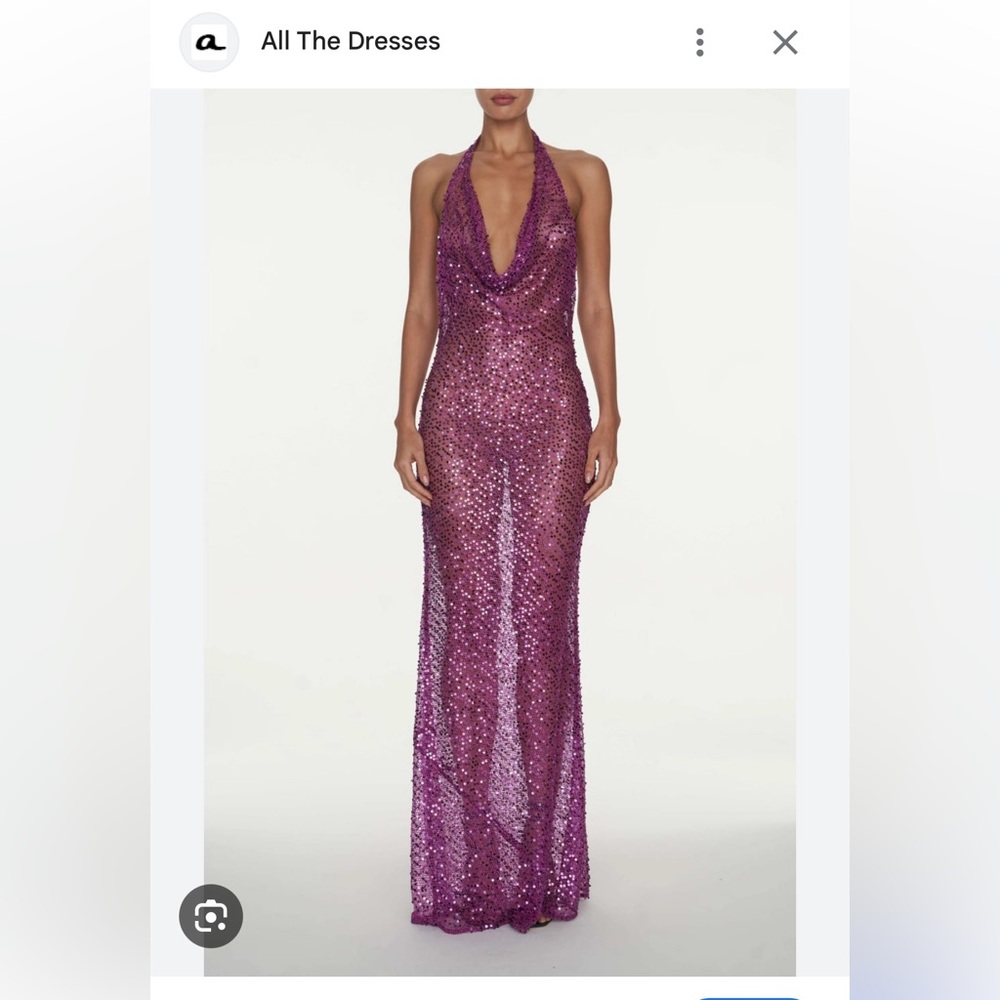 Rat & Boa verona dress: Sequin Halter maxi